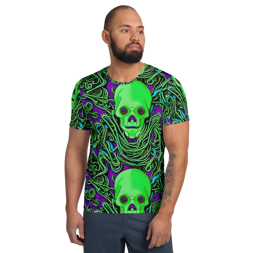 Ghostly Labyrinth on Men's Athletic T-Shirt — Front