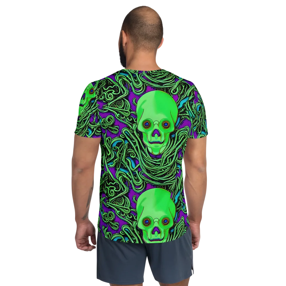 Ghostly Labyrinth on Men's Athletic T-Shirt — Back