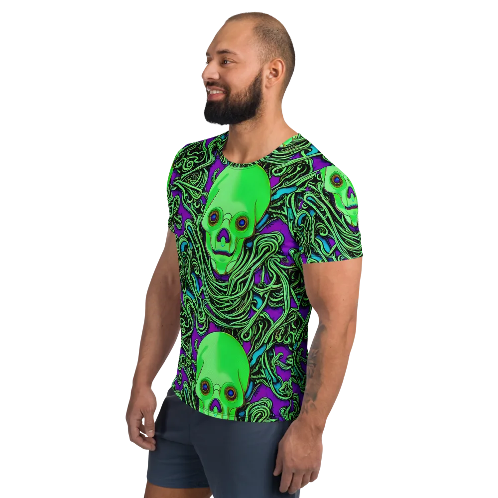 Ghostly Labyrinth on Men's Athletic T-Shirt — Left