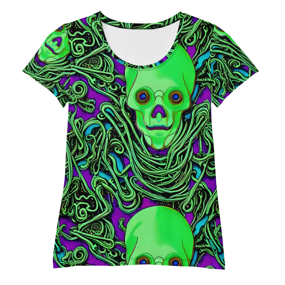 Ghostly Labyrinth on Women's Athletic T-Shirt — Front