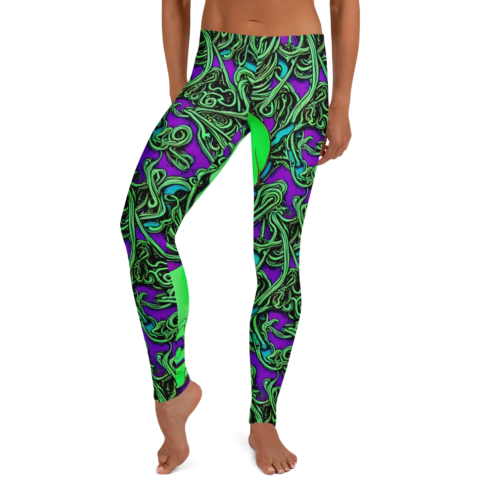 Ghostly Labyrinth on Leggings — Front