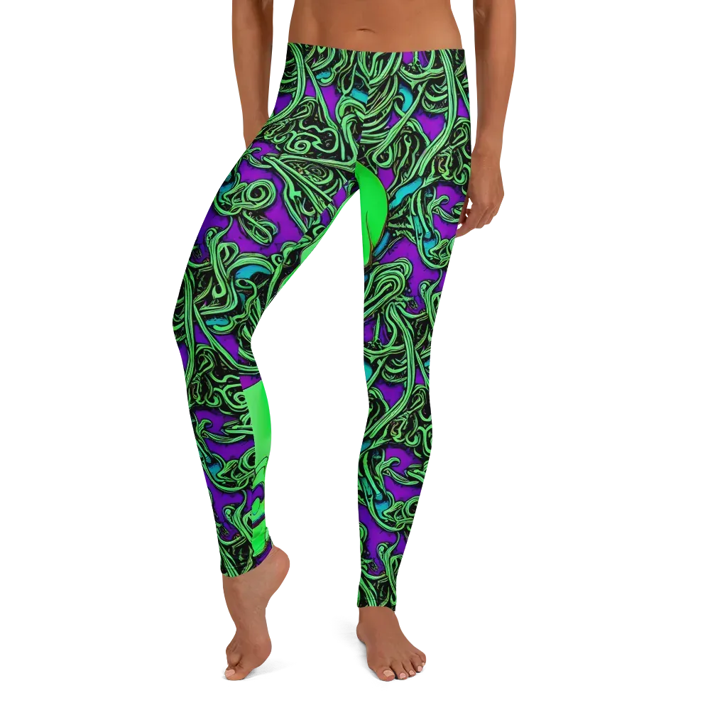 Ghostly Labyrinth on Leggings — Front