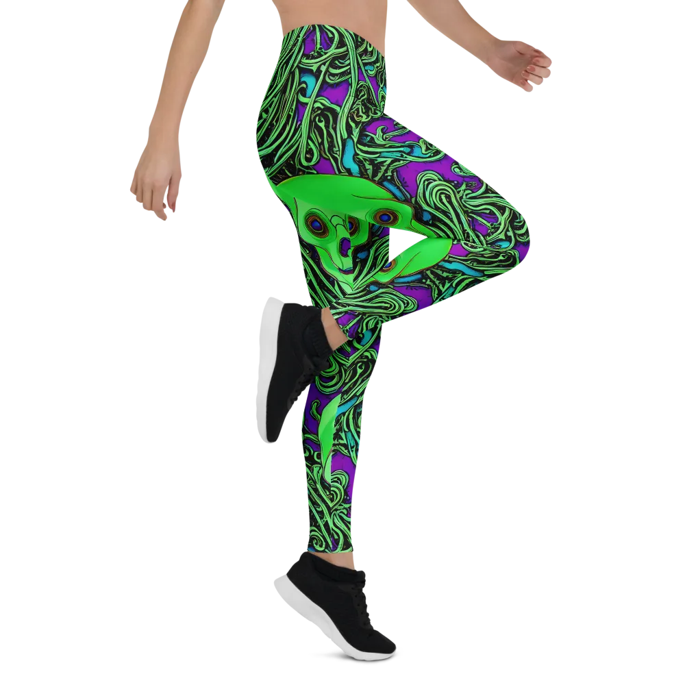Ghostly Labyrinth on Leggings — Right