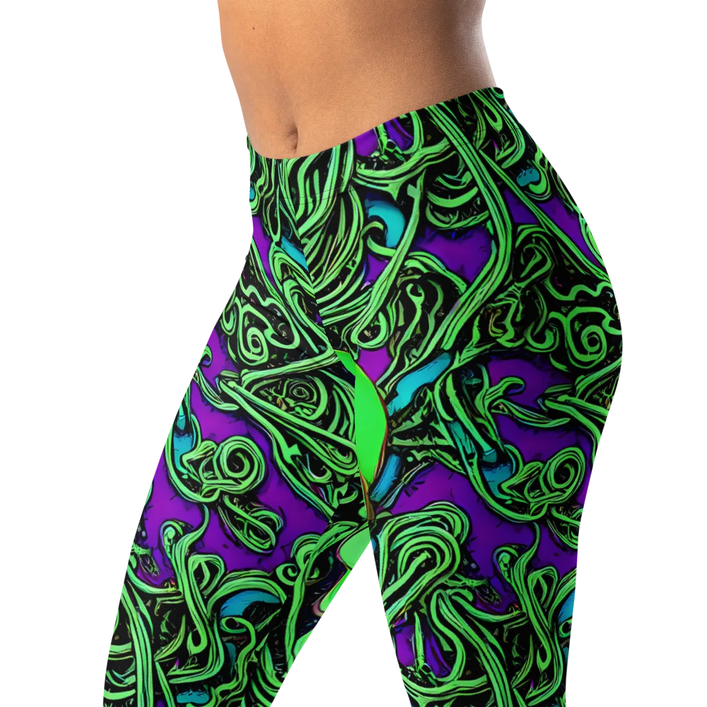 Ghostly Labyrinth on Leggings — Left Front