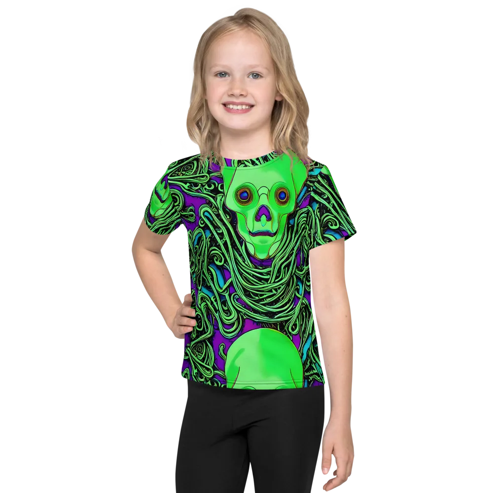 Ghostly Labyrinth on Kids Crew Neck T-Shirt — Front