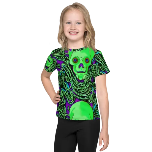 Ghostly Labyrinth on a Kids Crew Neck T-Shirt