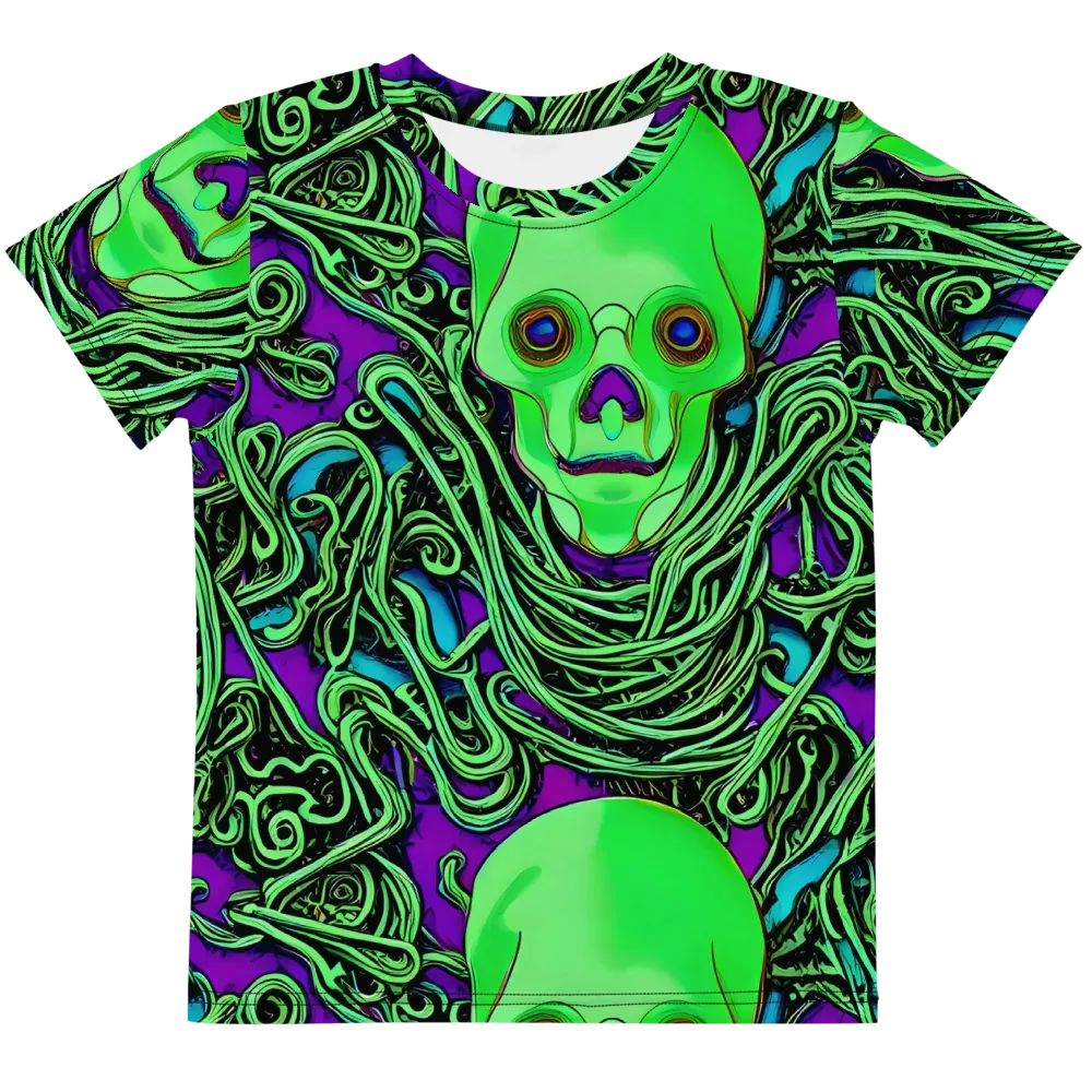 Ghostly Labyrinth on Kids Crew Neck T-Shirt — Front