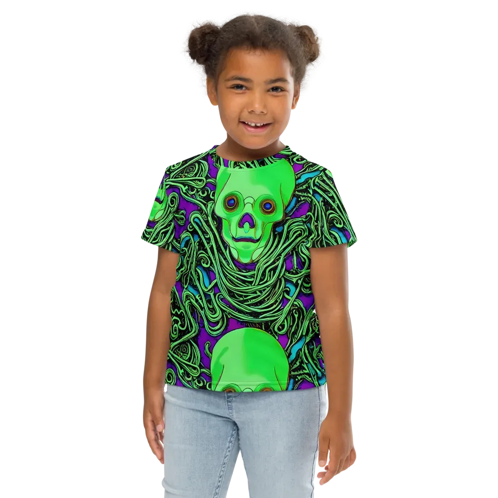 Ghostly Labyrinth on Kids Crew Neck T-Shirt — Front