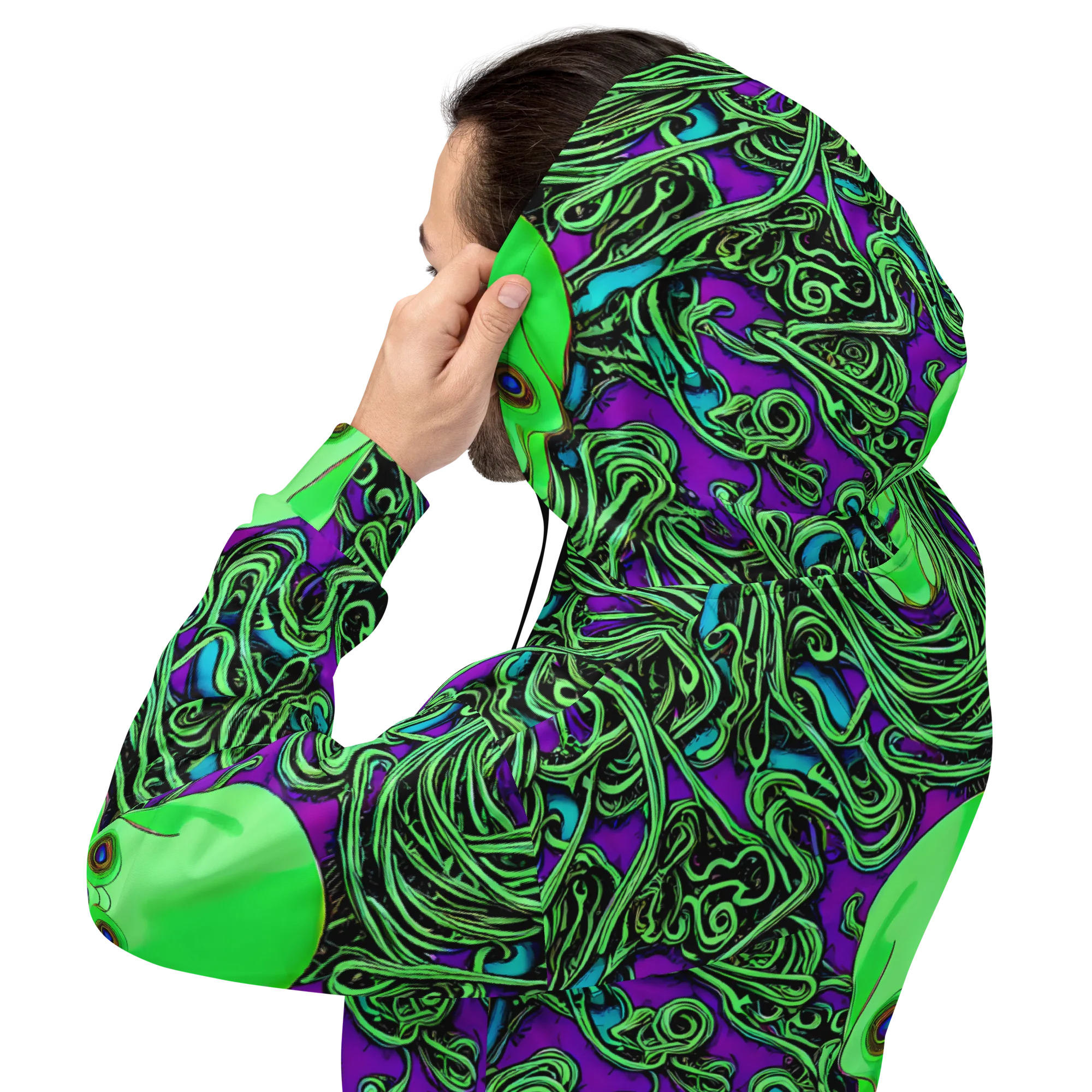 Ghostly Labyrinth on Hoodie — Back