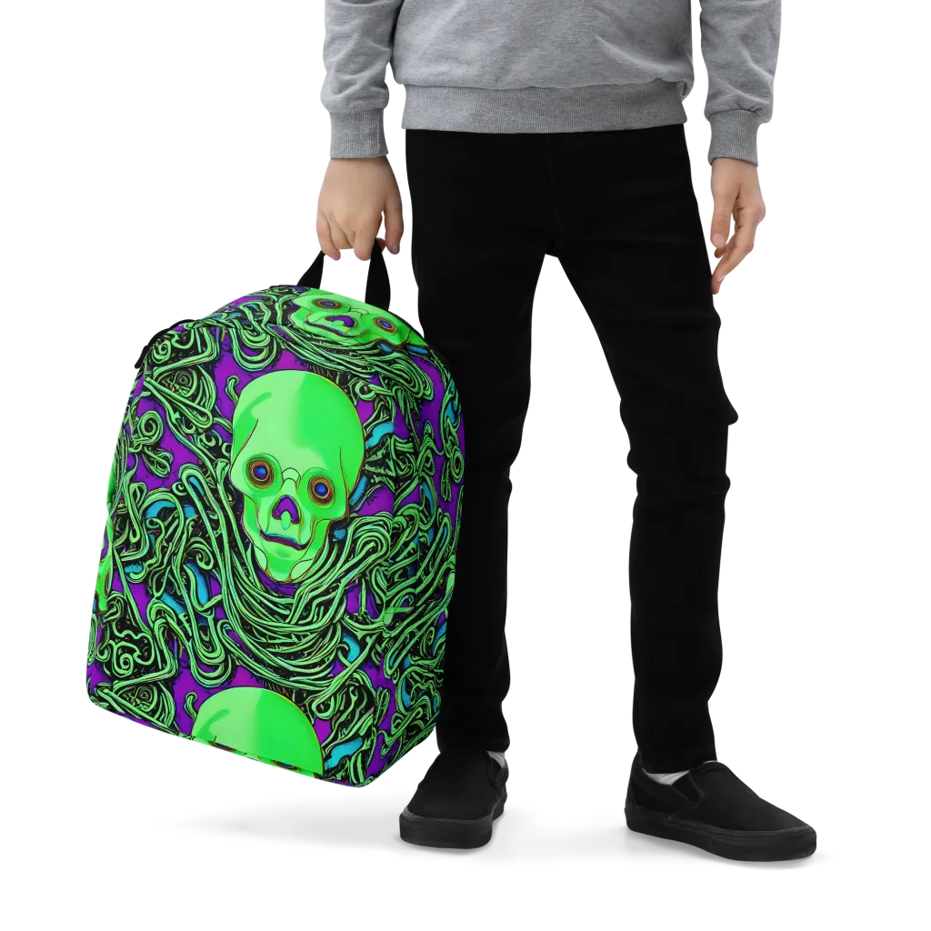 Ghostly Labyrinth on Minimalist Backpack — Zoomed-in