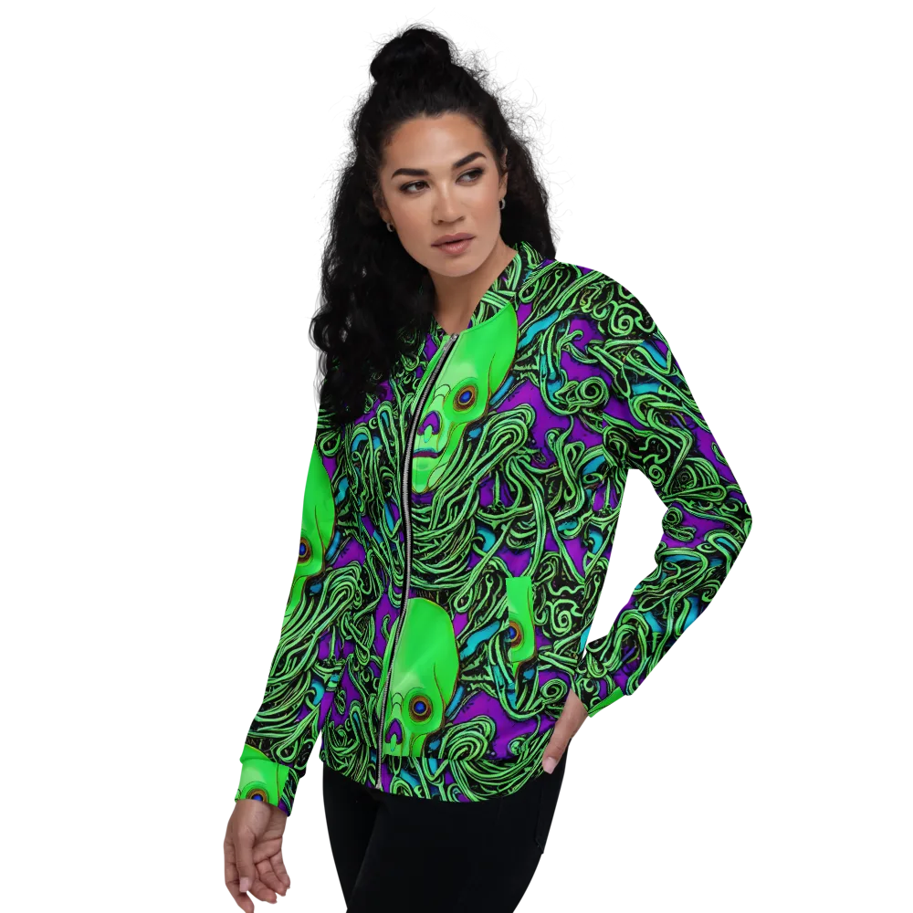 Ghostly Labyrinth on Bomber Jacket — Left