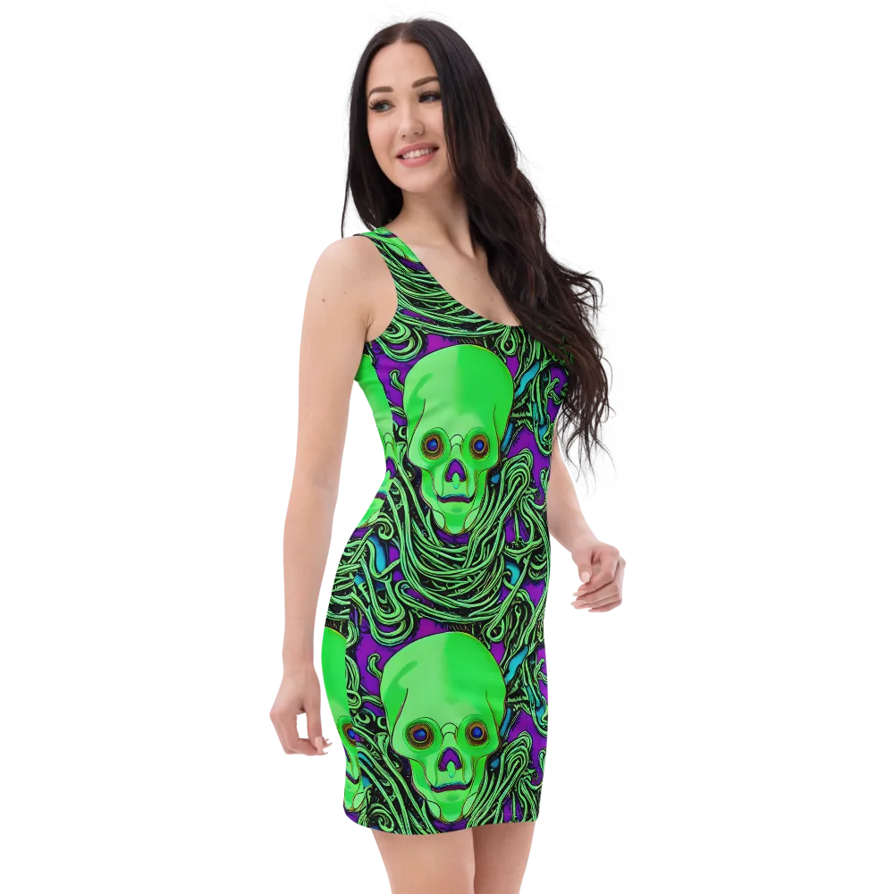 Ghostly Labyrinth on Bodycon Dress — Right Front