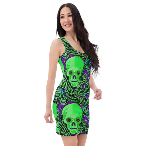 Ghostly Labyrinth on a Bodycon Dress
