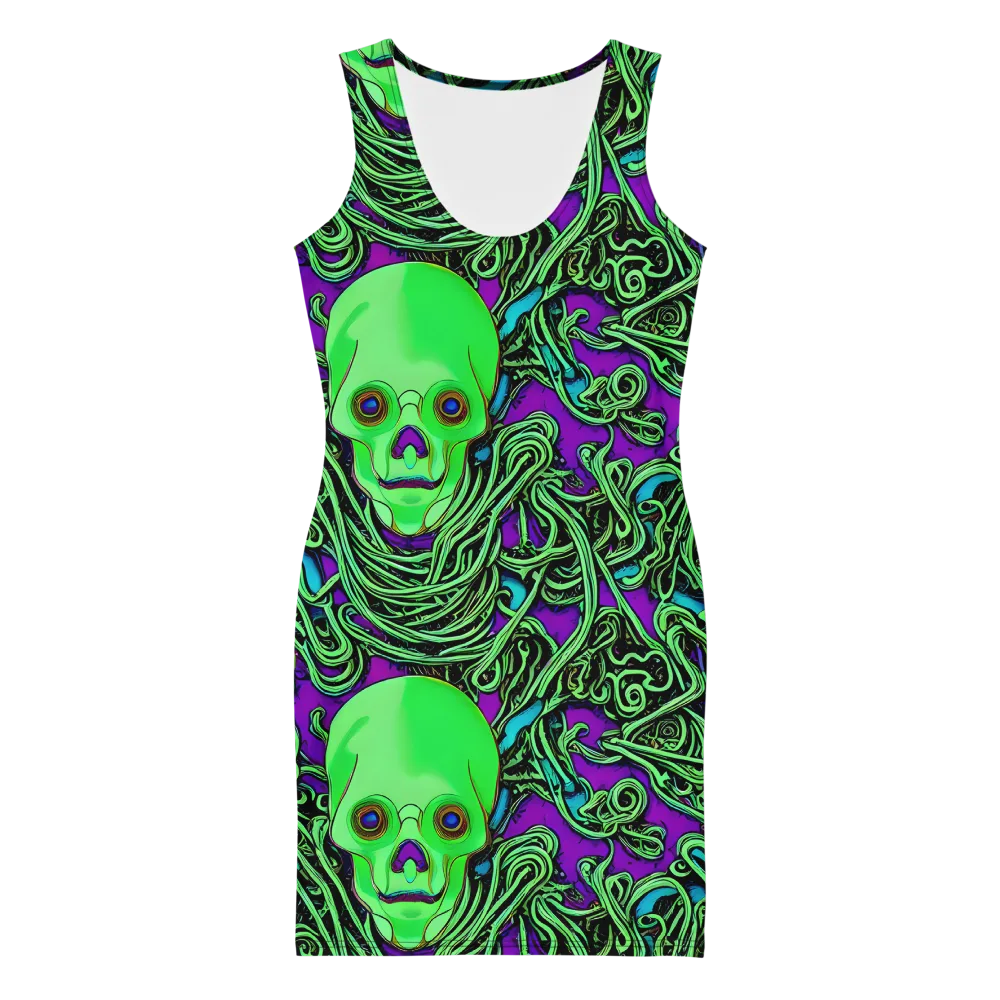 Ghostly Labyrinth on Bodycon Dress — Front