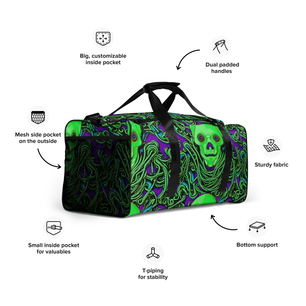 Ghostly Labyrinth on Duffle Bag — Right Front