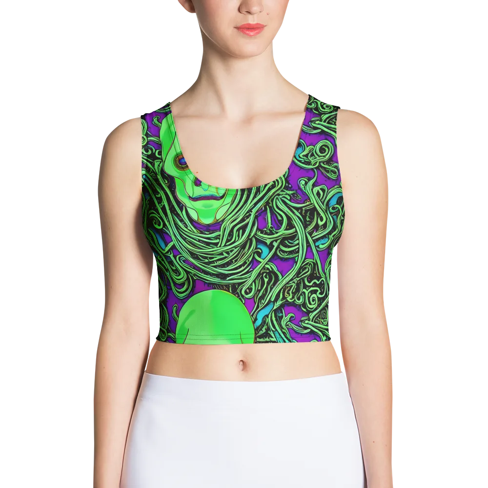 Ghostly Labyrinth on Crop Top — Front