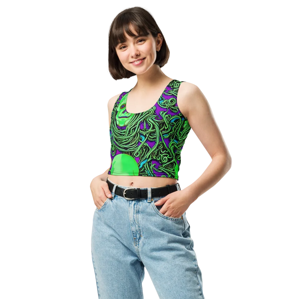 Ghostly Labyrinth on Crop Top — Front
