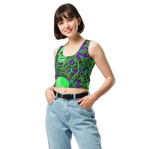 Ghostly Labyrinth on a Crop Top