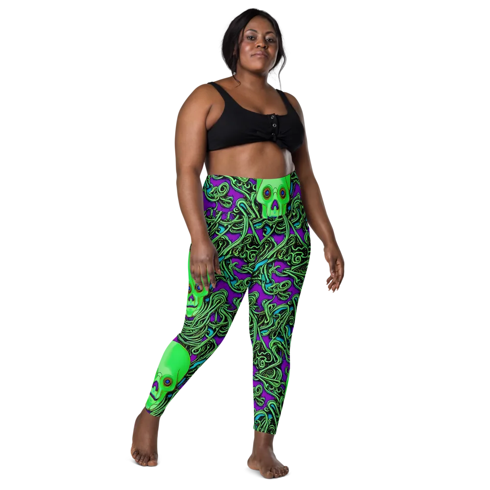 Ghostly Labyrinth on Leggings with Pockets — Front
