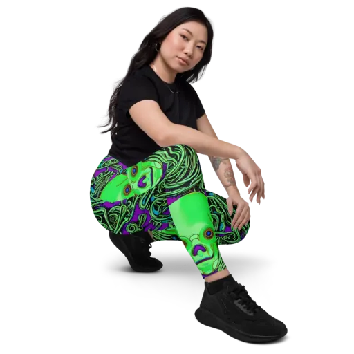 Ghostly Labyrinth on a Leggings with Pockets