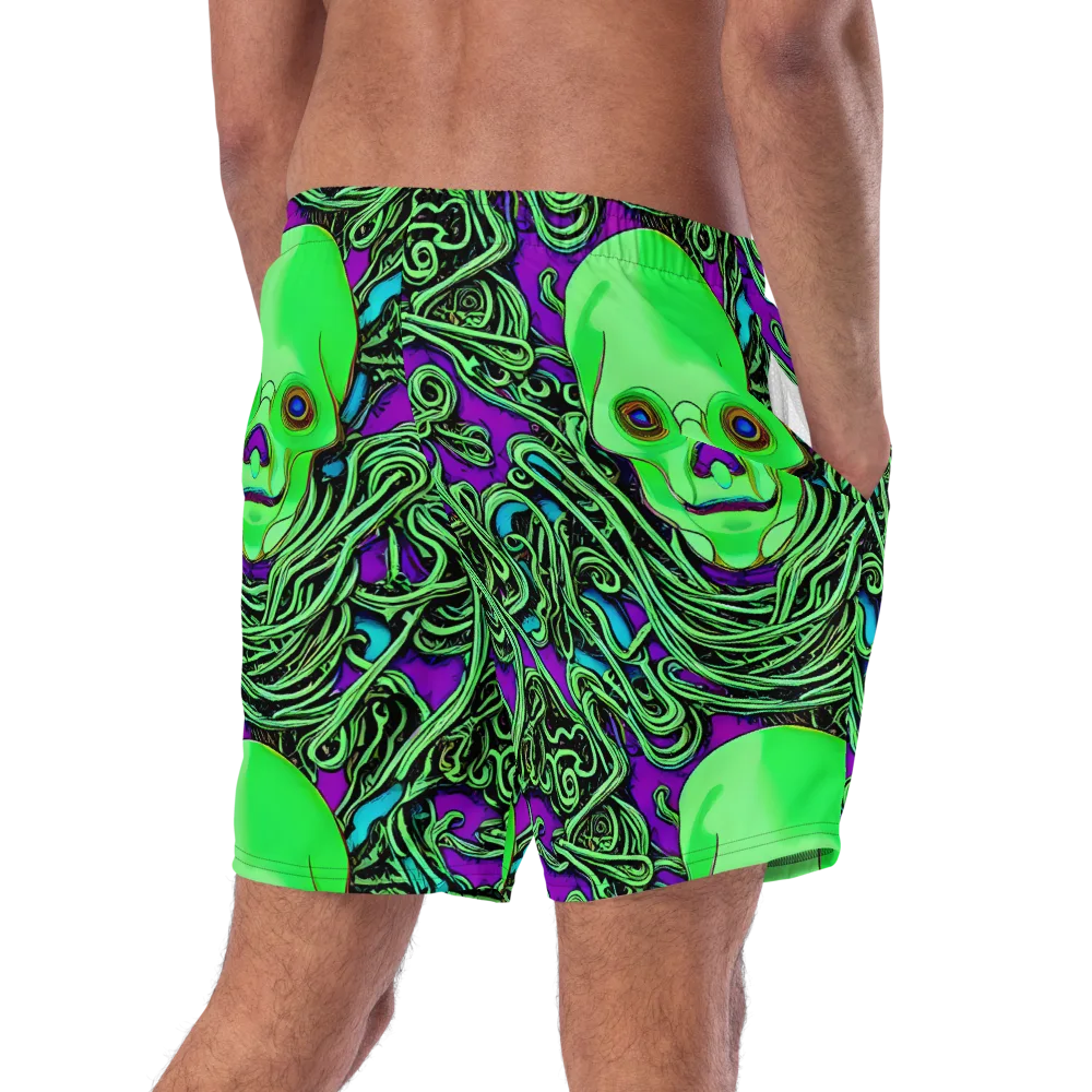Ghostly Labyrinth on Swim Trunks — Right Back