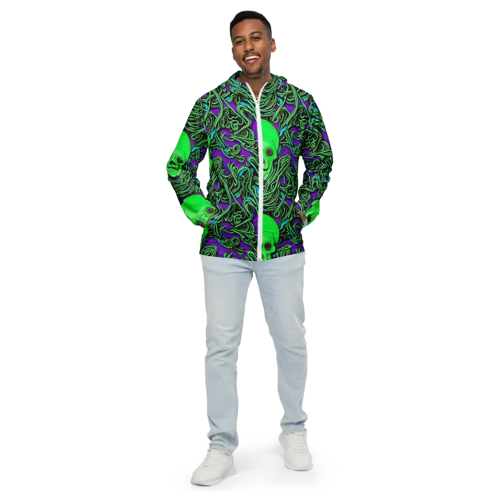 Ghostly Labyrinth on Men's Windbreaker — Front