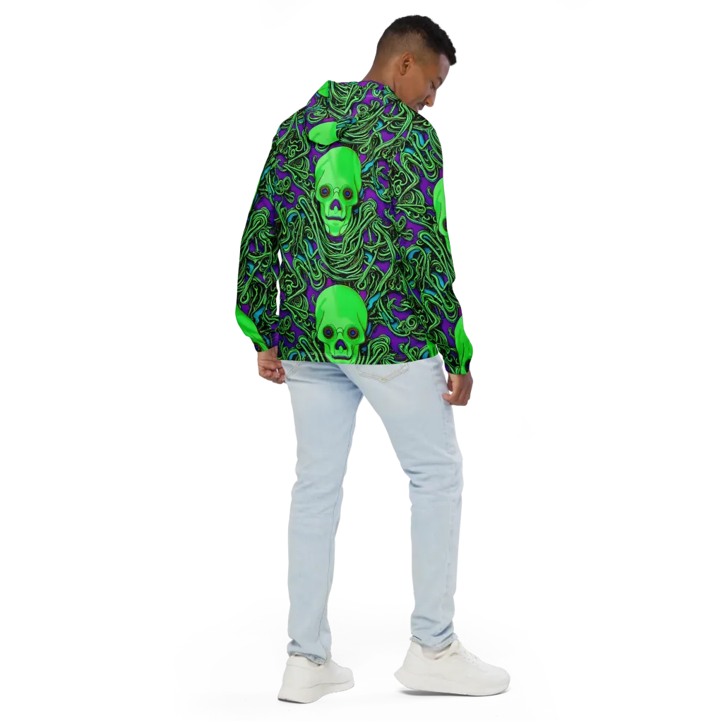 Ghostly Labyrinth on Men's Windbreaker — Back