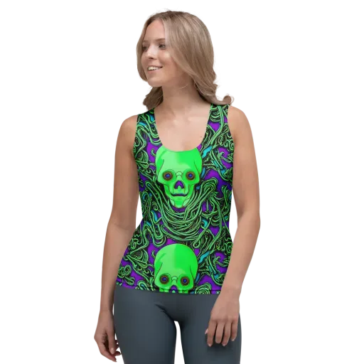 Ghostly Labyrinth on a Women's Tank Top