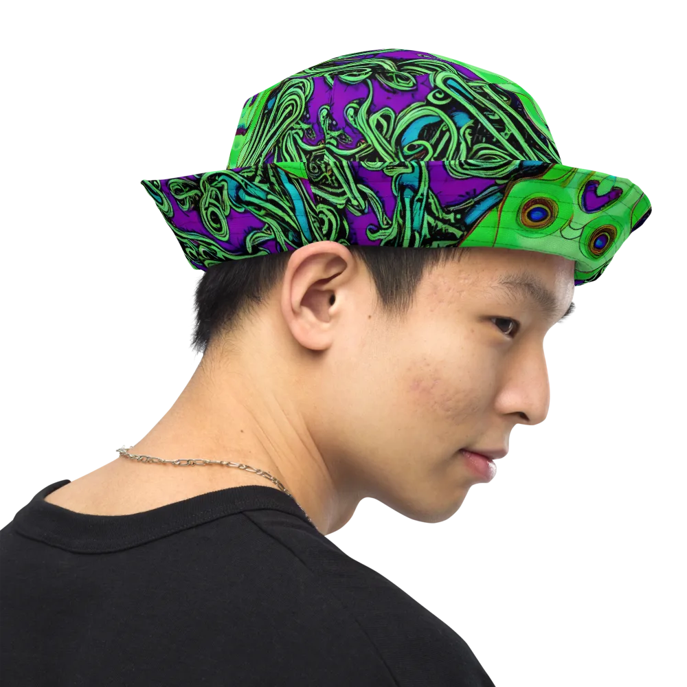 Ghostly Labyrinth on Reversible Bucket Hat — Right Outside