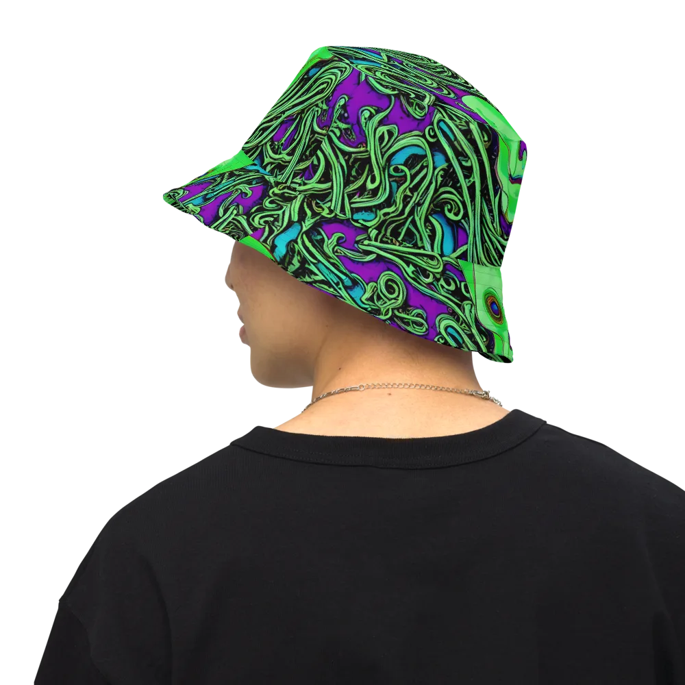 Ghostly Labyrinth on Reversible Bucket Hat — Back Inside