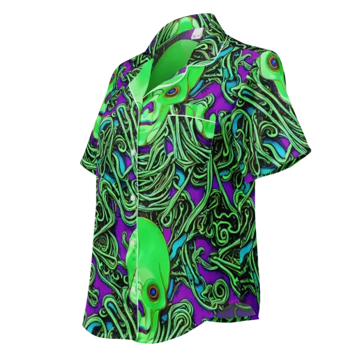 Ghostly Labyrinth on a Women's Short Sleeve Pajama Top