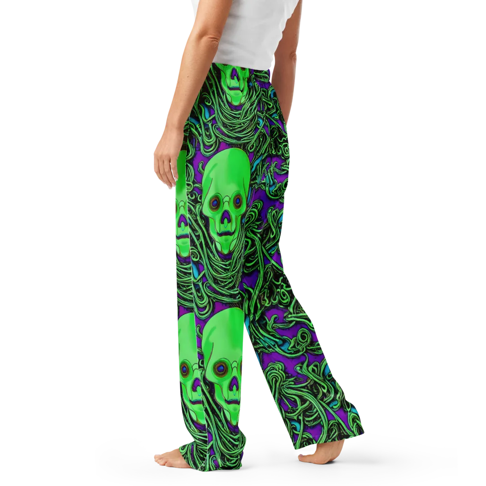 Ghostly Labyrinth on Women's Pajama Pants — Left