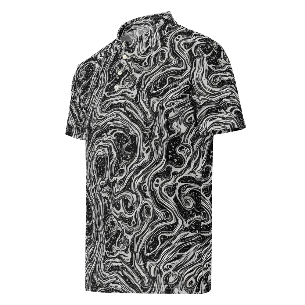 Whirlpool Echo on Men's Slim Fit Polo Shirt — Left Front