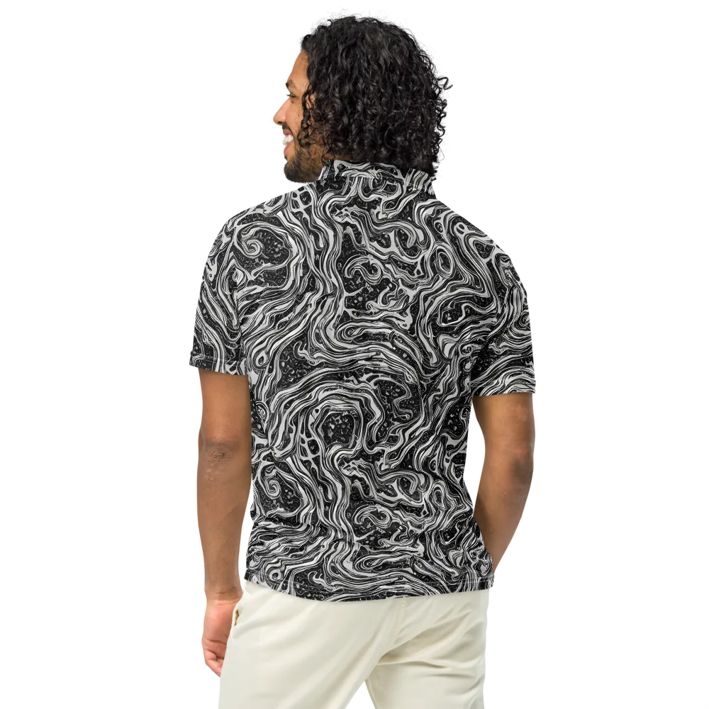 Whirlpool Echo on Men's Slim Fit Polo Shirt — Back
