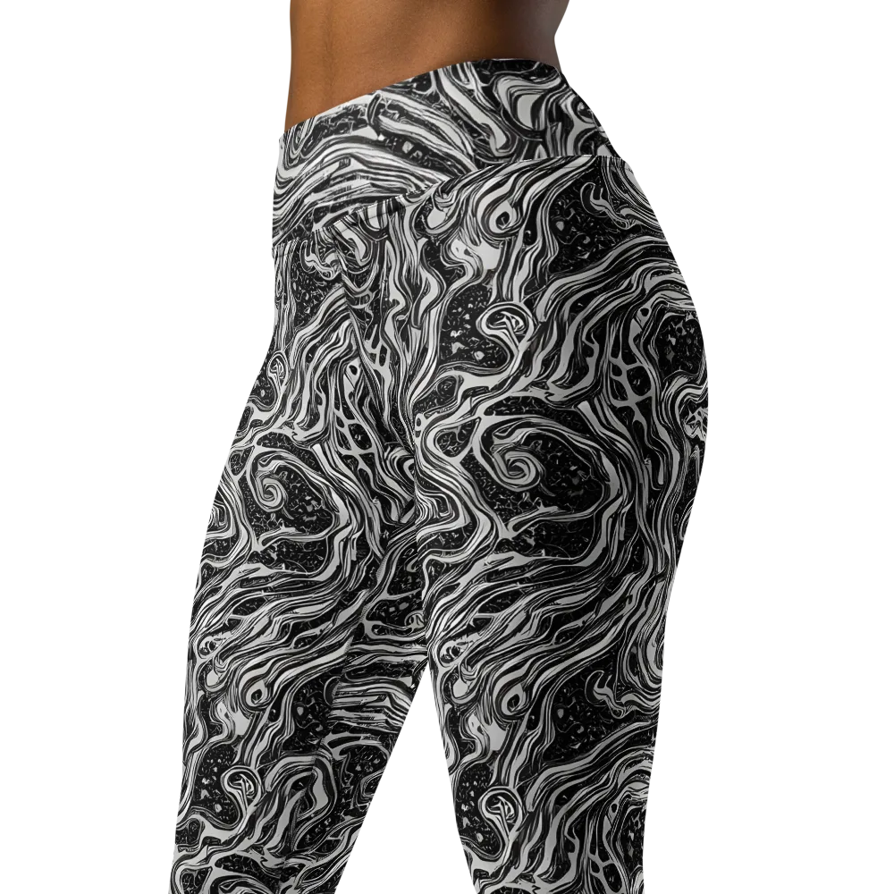Whirlpool Echo on Yoga Leggings — Left Front
