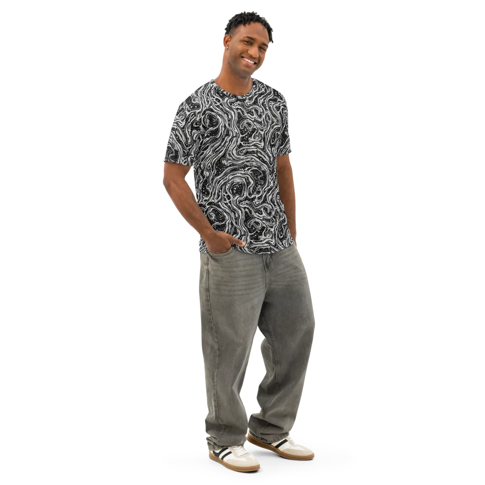 Whirlpool Echo on Men's Cotton Crew Neck T-Shirt — Right Front