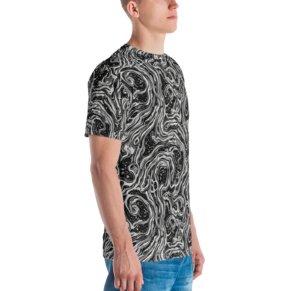 Whirlpool Echo on Men's Crew Neck T-Shirt — Right