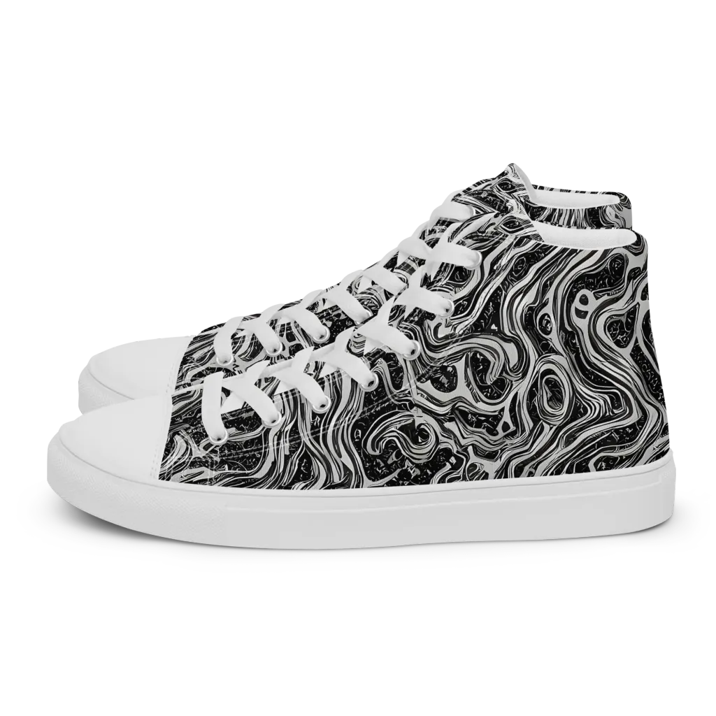 Whirlpool Echo on Men's High Top Canvas Shoes — Left