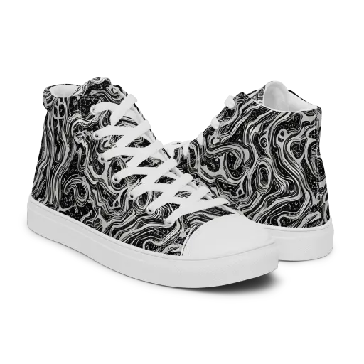 Whirlpool Echo on a Men's High Top Canvas Shoes