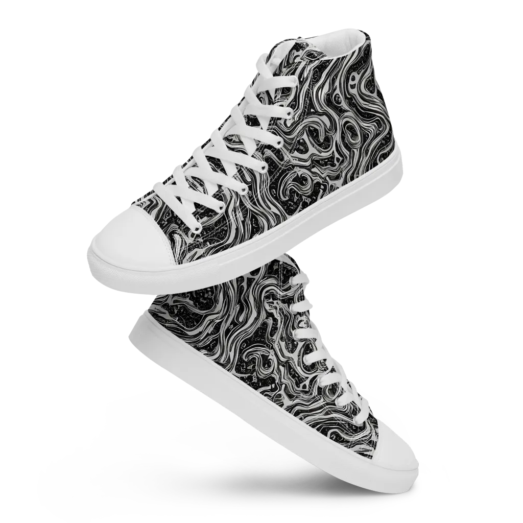 Whirlpool Echo on Men's High Top Canvas Shoes — Front