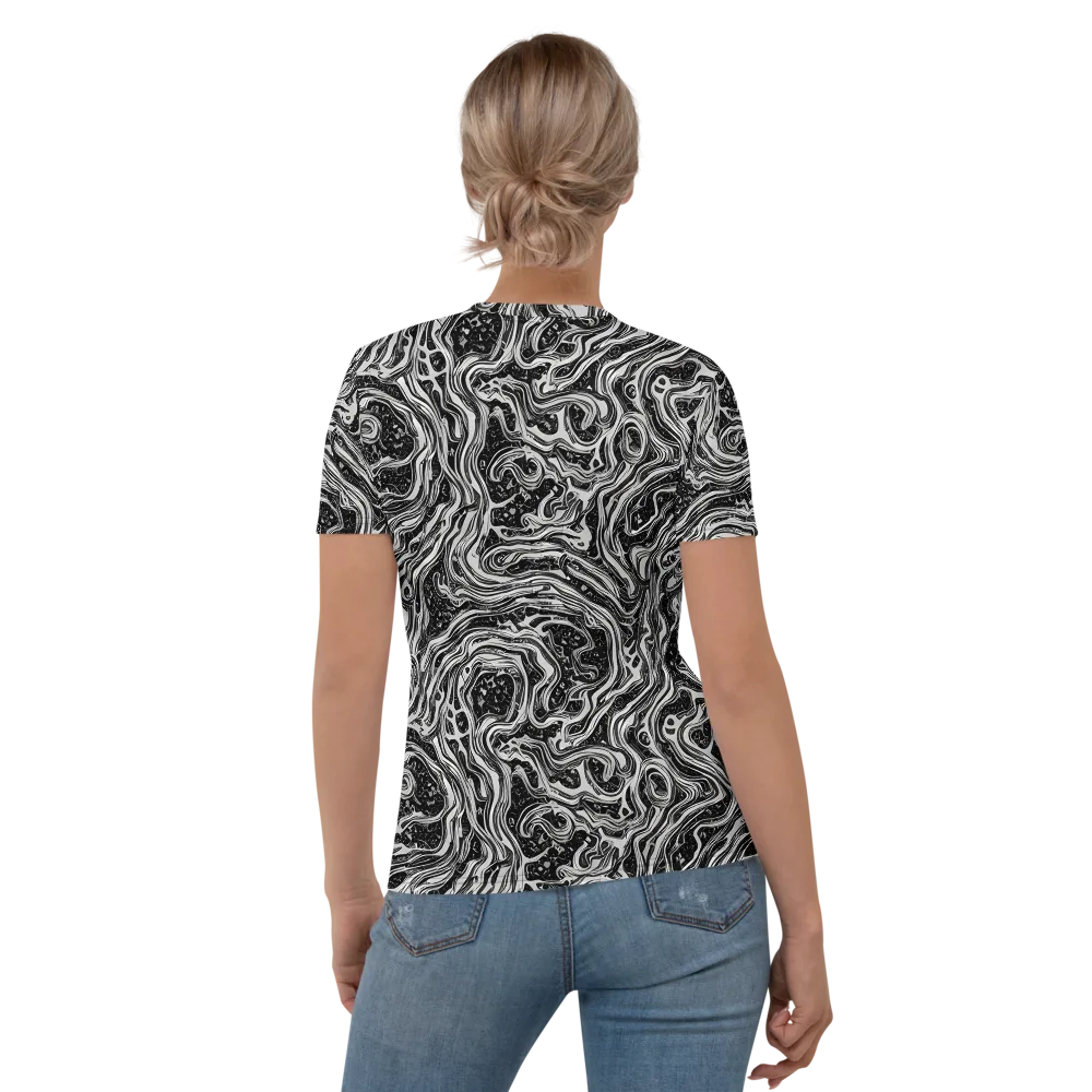 Whirlpool Echo on Women's Crew Neck T-Shirt — Back
