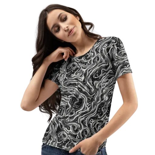 Whirlpool Echo on a Women's Crew Neck T-Shirt
