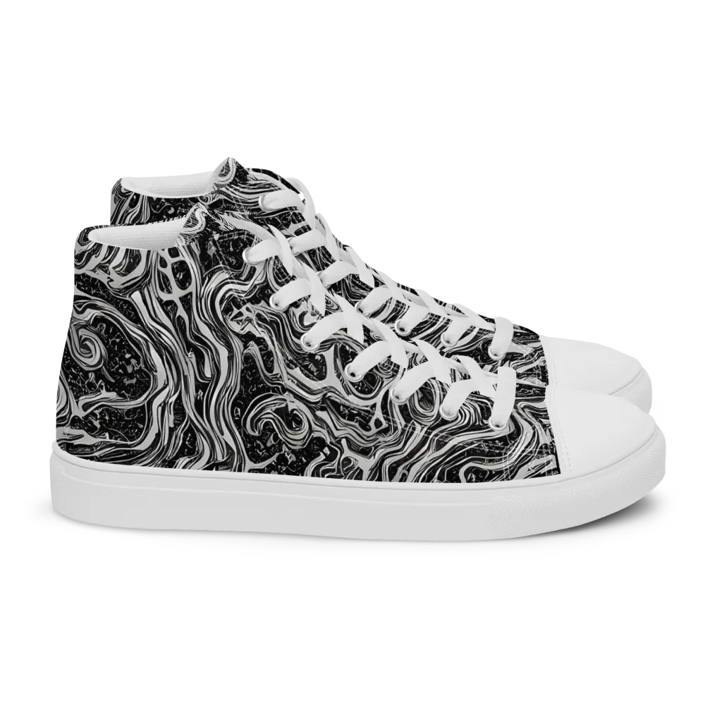 Whirlpool Echo on Women's High Top Canvas Shoes — Right