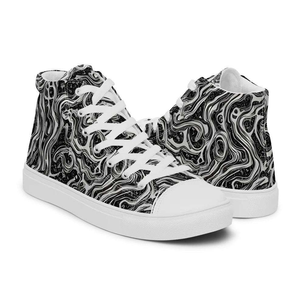 Whirlpool Echo on Women's High Top Canvas Shoes — Right