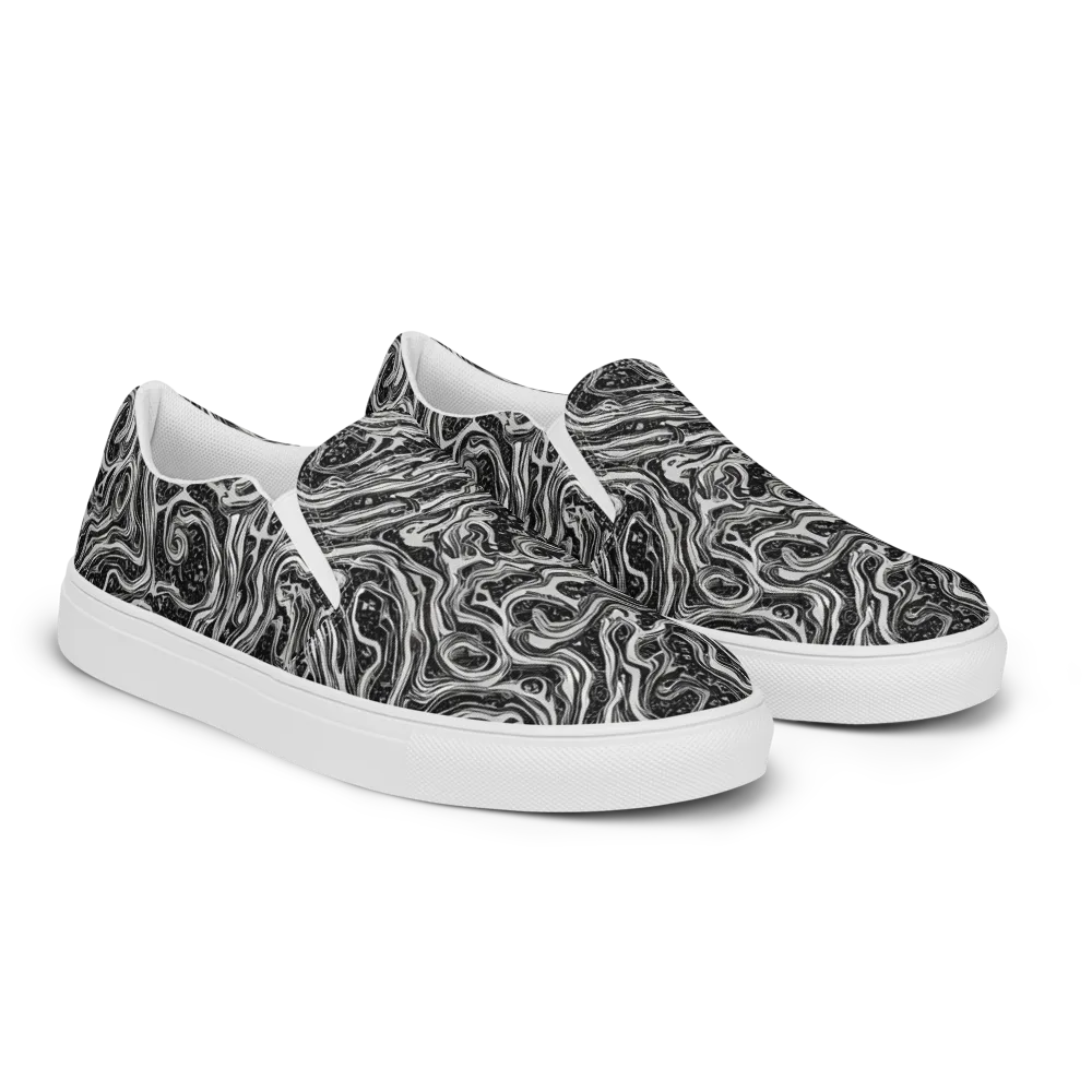 Whirlpool Echo on Men's Slip-On Canvas Shoes — Right Front