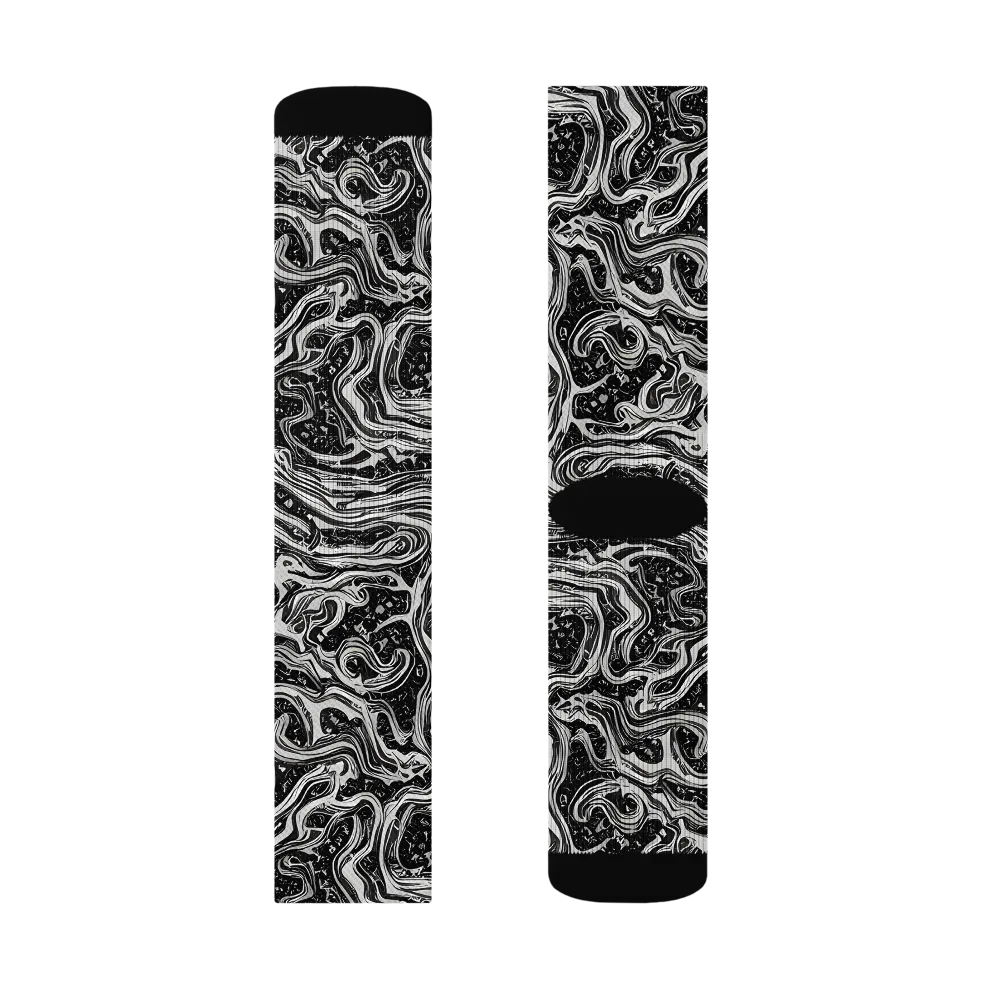 Whirlpool Echo on Socks — Left Sock