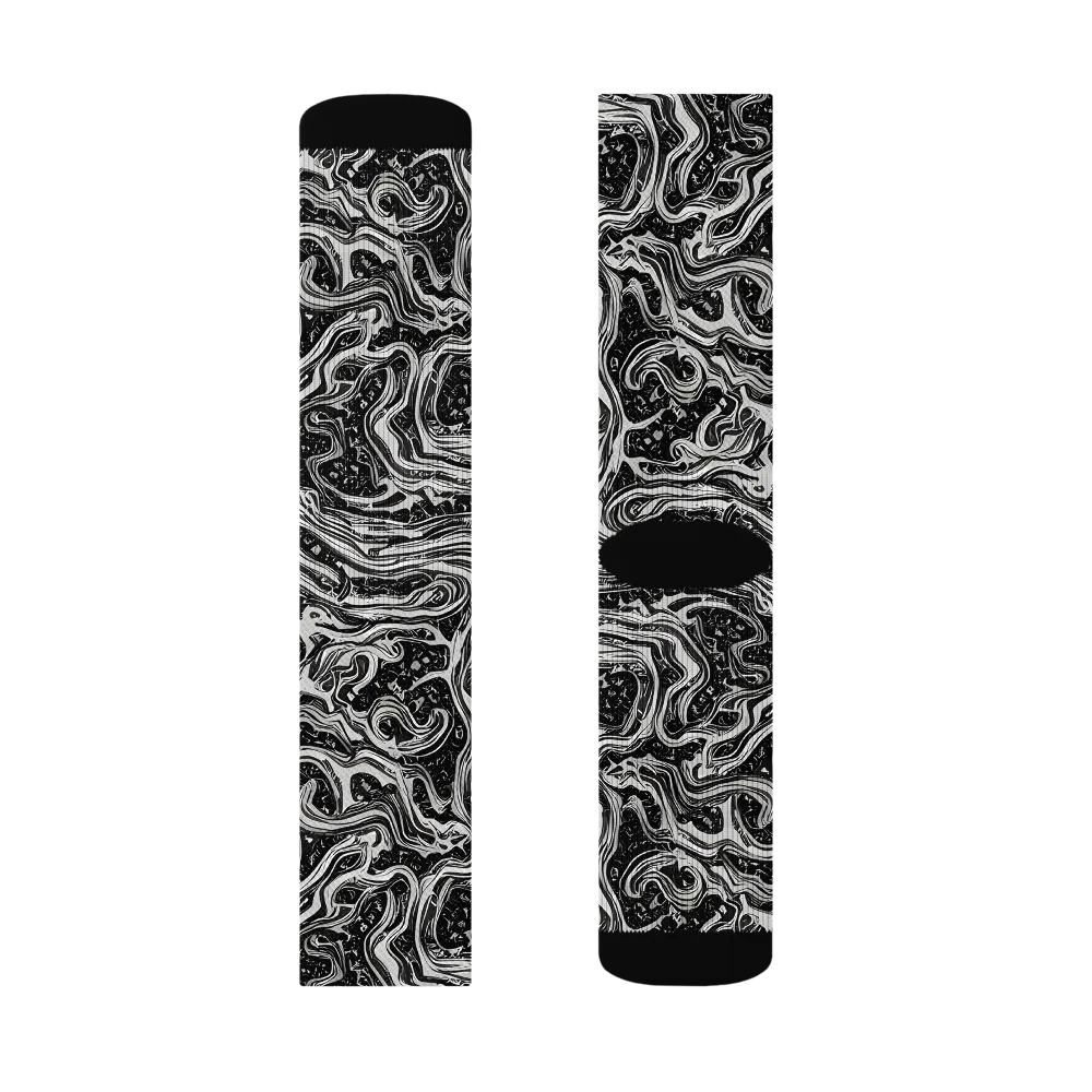 Whirlpool Echo on Socks — Right Sock