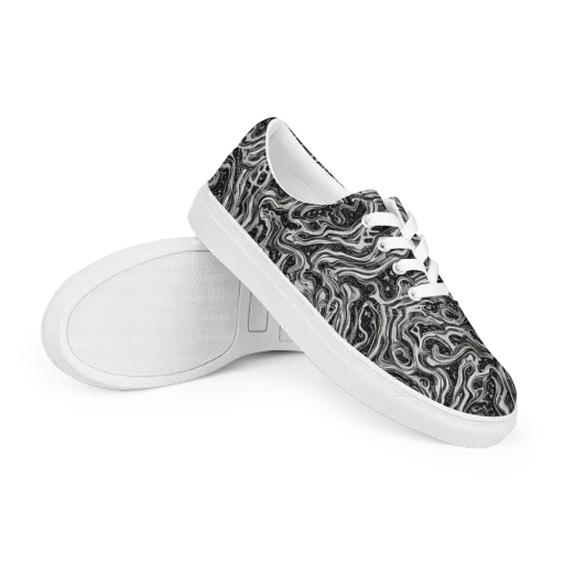 Whirlpool Echo on a Men's Lace-Up Canvas Shoes