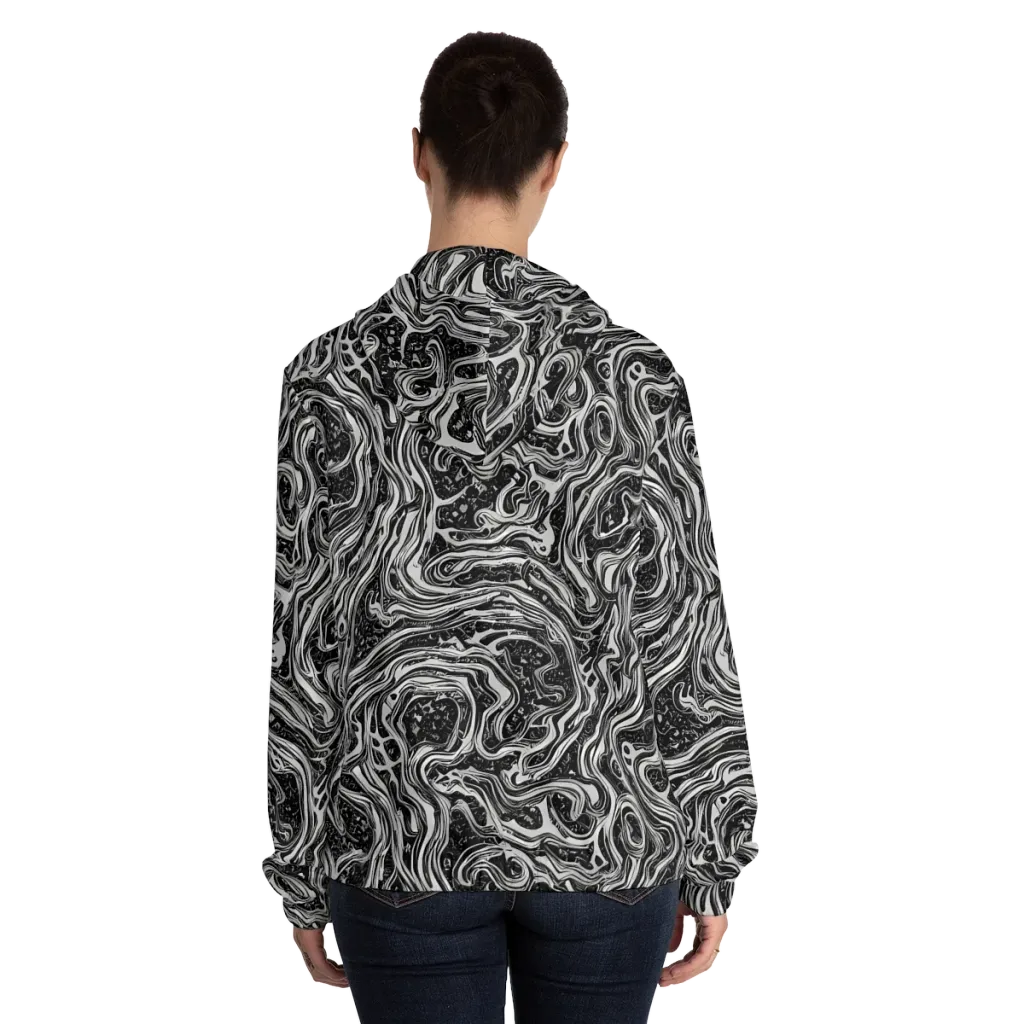 Whirlpool Echo on Women's Full-Zip Hoodie — Back On Person