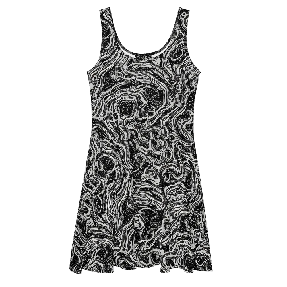 Whirlpool Echo on Skater Dress — Front